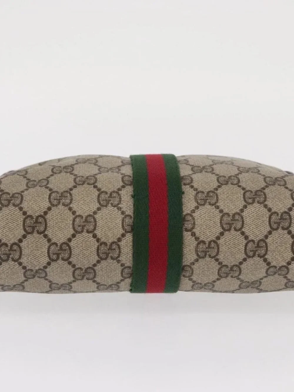 GUCCI GG Canvas Web Sherry Line Clutch Bag Beige 37-014-3553 Auth 169513